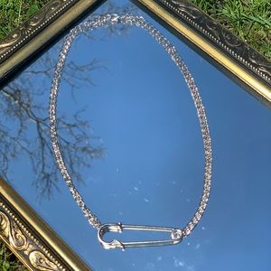 handmade safety pin chain necklace!